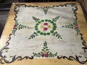 Hand-painted Bajot Rajwadi Chowki table - 2