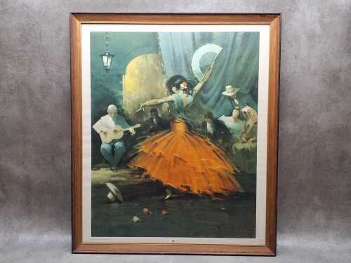 Vintage reproduction of Juan Giralt Lerin's Flamenco Dancer