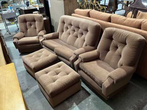 Mid-century modern five-piece lounge suite