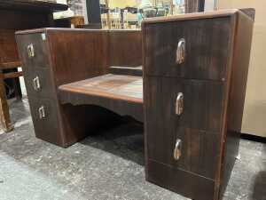 Art Deco style mirror back timber dresser - 2