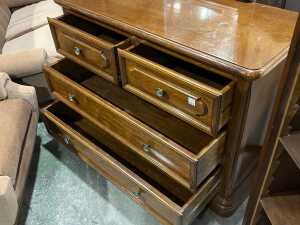 Mirror back timber dresser - 4