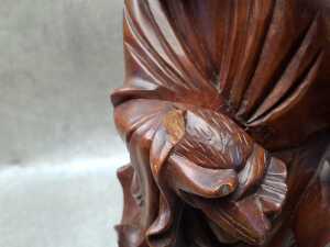 Four decorative hand-carved timber figures - 6