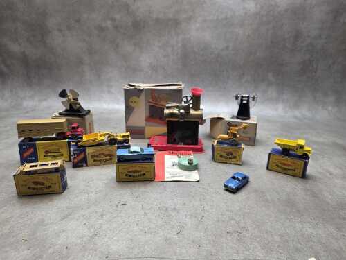 Vintage Matchbox, Mamod and S.E.L model toys and accessories