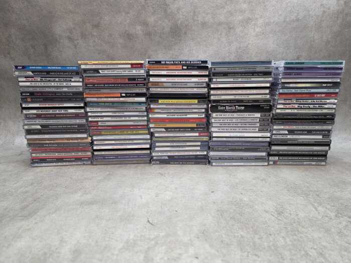 Jazz CDs, including ECM, Columbia and Impulse!