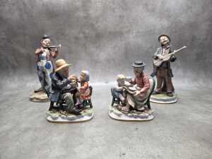 Group of Capodimonte porcelain figures