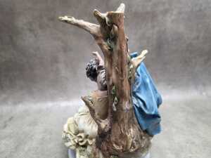 Two Capodimonte porcelain figural groups of young lovers. - 5