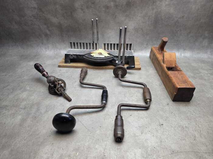 Four woodworking hand tools