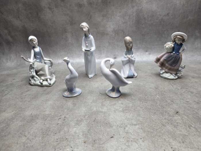 Six Lladro figures