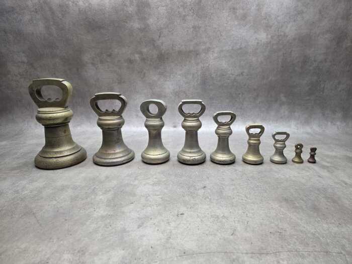 Set of Imperial brass bell weights