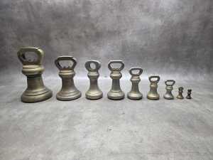 Set of Imperial brass bell weights