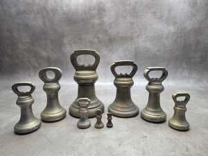 Set of Imperial brass bell weights - 2