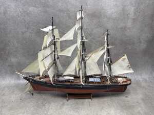 Three timber model ships - 4