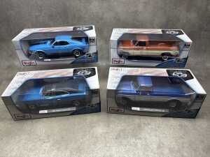 Four Maisto special edition 1:18 scale die-cast model Ford cars