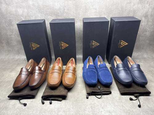 Four pairs of NEW Nappa Tori Australia leather men's shoes size UK 8