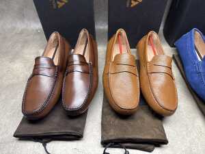 Four pairs of NEW Nappa Tori Australia leather men's shoes size UK 8 - 2