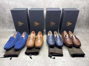 Four pairs of NEW Nappa Tori Australia leather men's shoes size UK 8