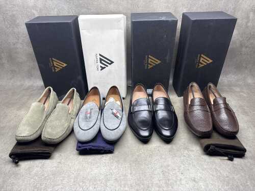 Four pairs of NEW Nappa Tori Australia leather men's shoes size US 9