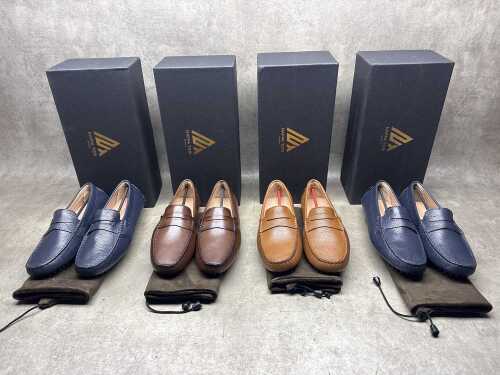 Four pairs of NEW Nappa Tori Australia leather men's shoes size UK 6