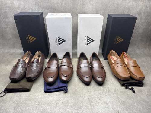 Four pairs of NEW Nappa Tori Australia leather men's shoes size US 9