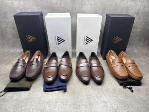 Four pairs of NEW Nappa Tori Australia leather men's shoes size US 9