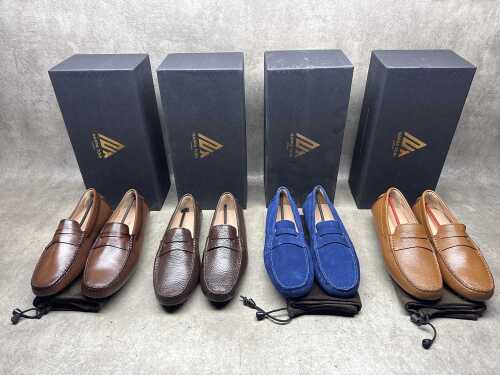 Four pairs of NEW Nappa Tori Australia leather men's shoes size UK 6