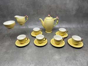 Royal Winton porcelain coffee setting for six, A/F