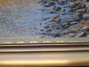 Geoff Howden (artist unknown), (Australian landscape with stream) 1990, acrylic painting on board - 3