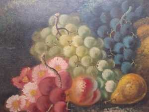 T. Willox, still life of fruit. Antique oil painting on board - 2