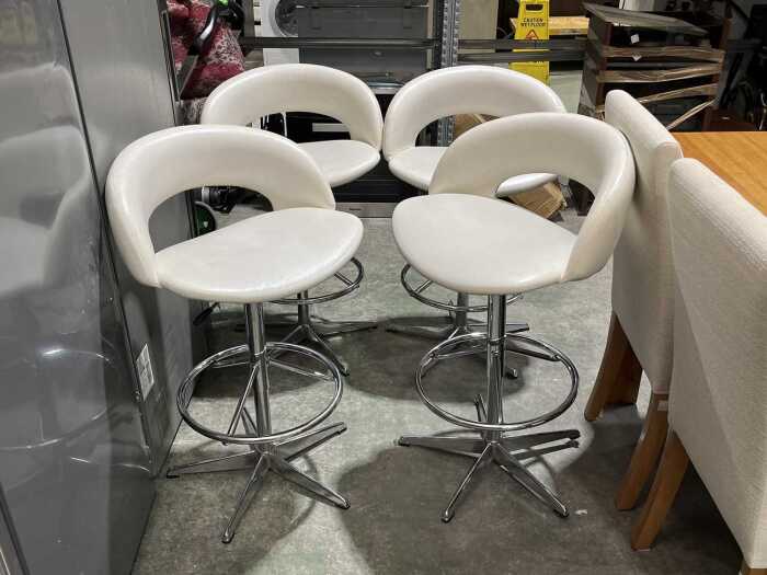 Set of four modern bar chairs