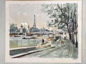 Pair of Herbelot (French, working 1950s) hand-coloured editioned prints - 2