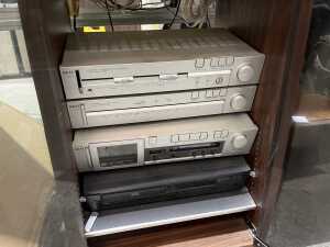 Stereo system in cabinet - 3