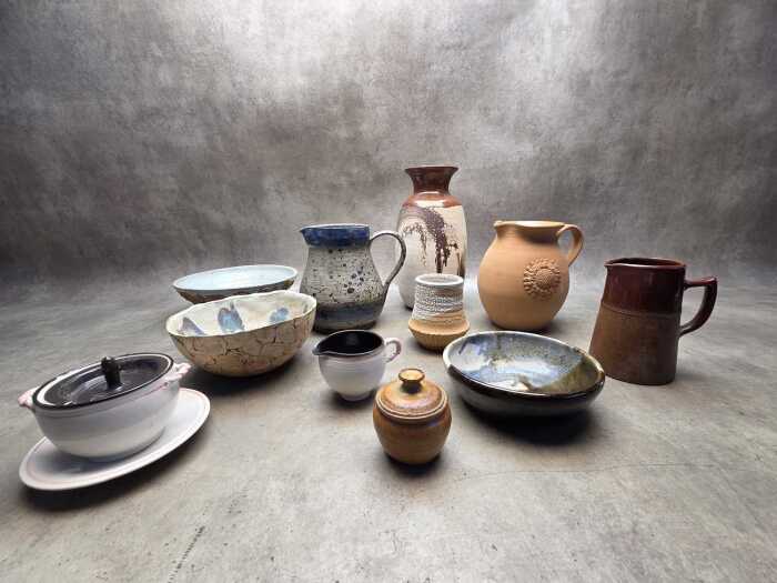 Studio pottery ceramic decorative pieces