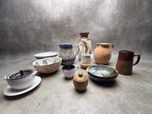 Studio pottery ceramic decorative pieces