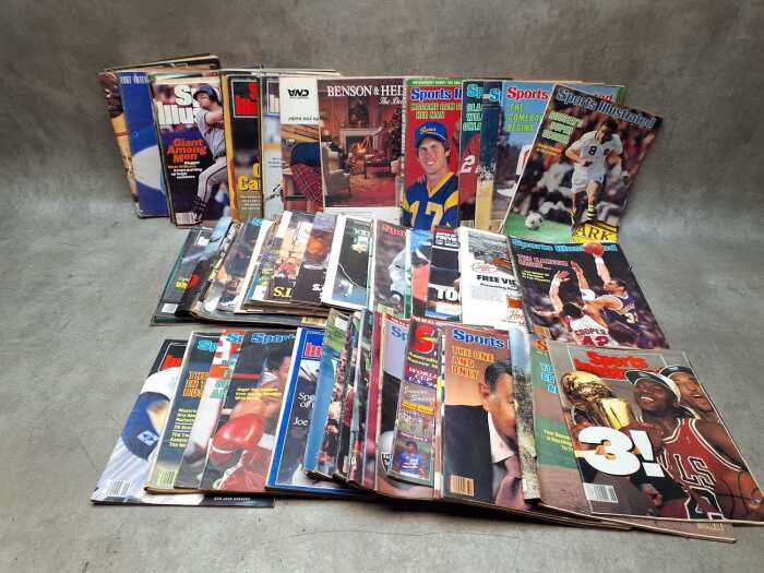 Collection of Sports Illustrated magazines from the 80s and 90s