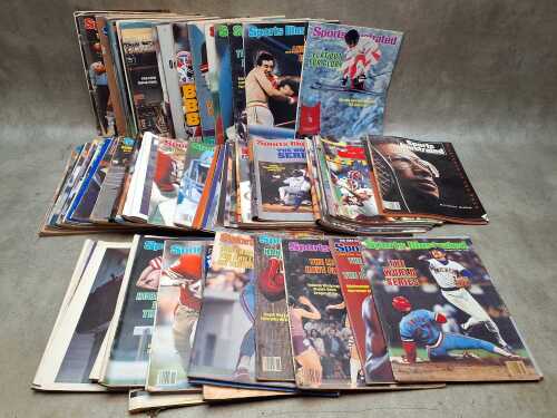 Collection of Sports Illustrated magazines from the 80s and 90s