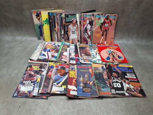 Collection of Sports Illustrated magazines from the 80s and 90s