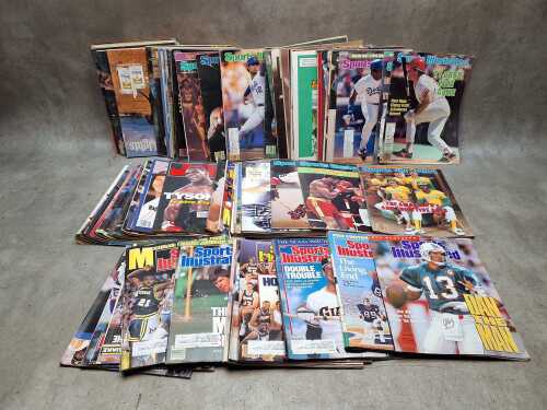 Collection of Sports Illustrated magazines from the 80s and 90s