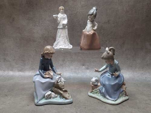 Royal Doulton and Nao porcelain figures