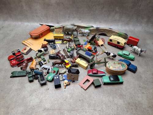 Vintage die-cast model toys and accessories