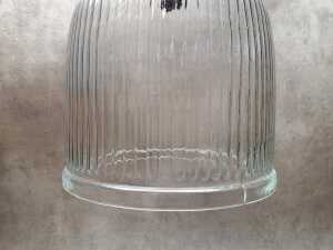 Karmy pendant light with silver top and clear glass shade - 3