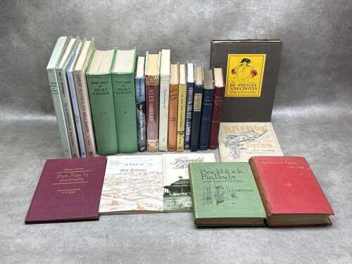 Australian literature books, including vintage