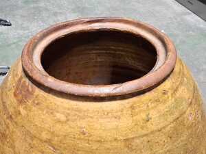 Two hand-made rustic terra cotta pots - 4