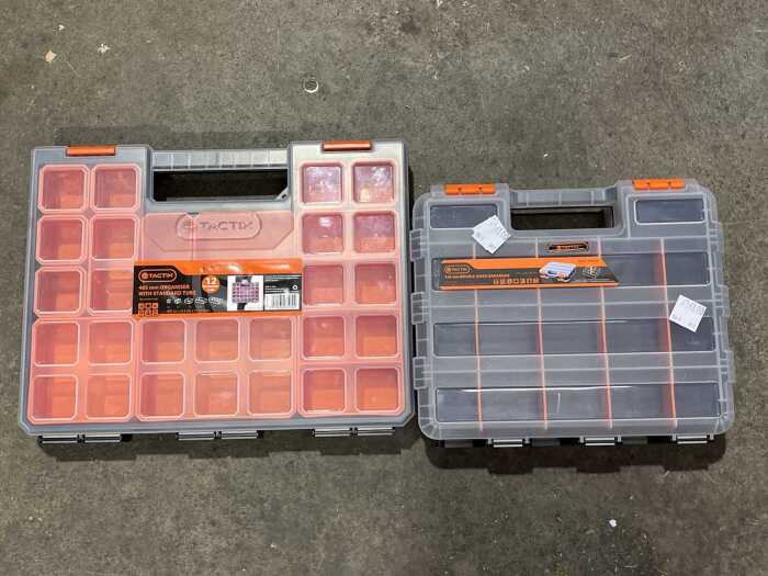 Two container storage boxes