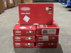 Seven Lockwood mortise locks