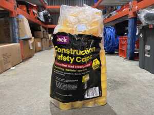 100 pack of construction safety caps