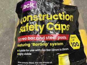 100 pack of construction safety caps - 2