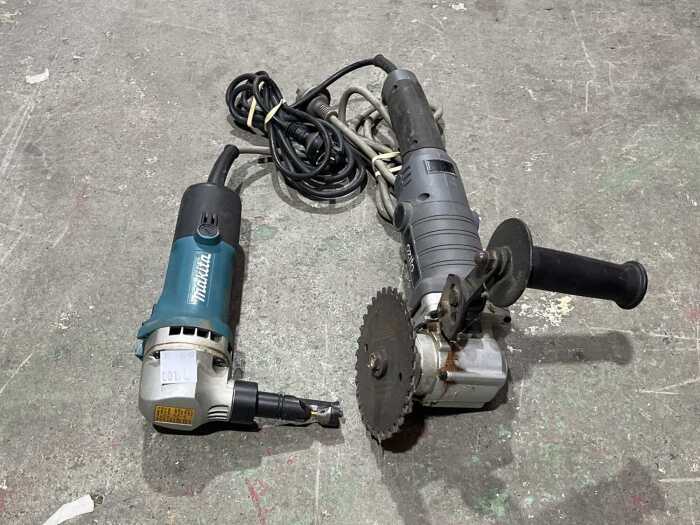 Makita metal nibbler & Ozito twin cutter