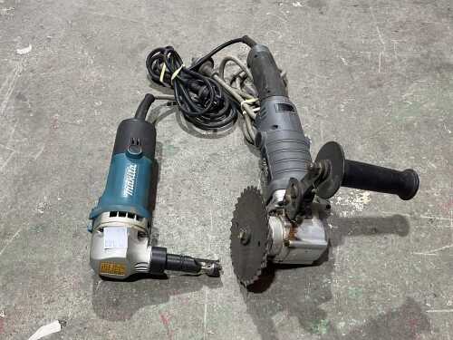 Makita metal nibbler & Ozito twin cutter