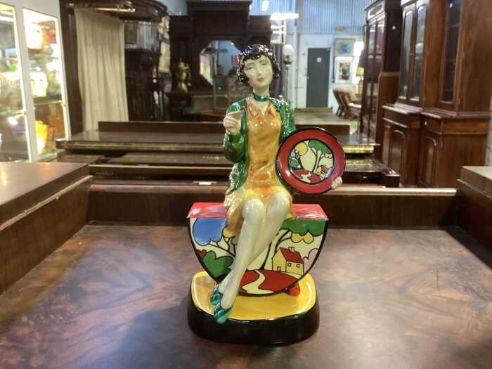 Peggy Davies, hand-painted porcelain 'Clarice Cliff-The Artisan' figure