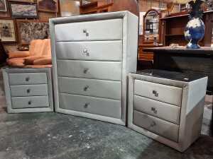 Modern three-piece bedroom suite